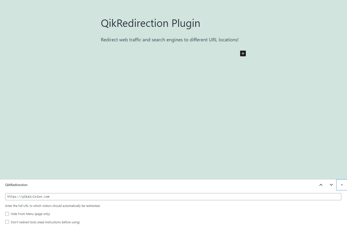 QikRedirection WordPress Plugin